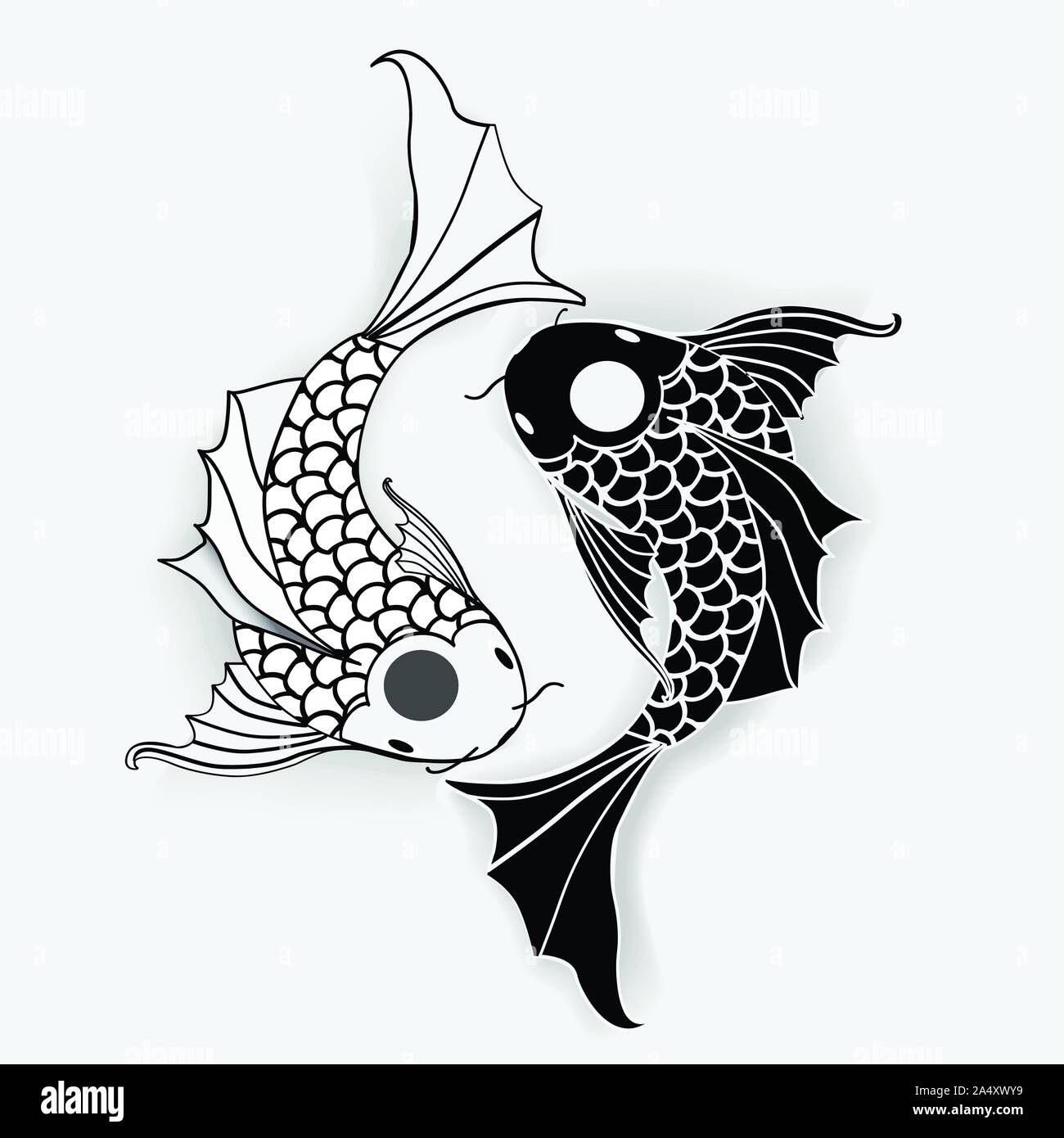 Koi Fish Yin Yang Design